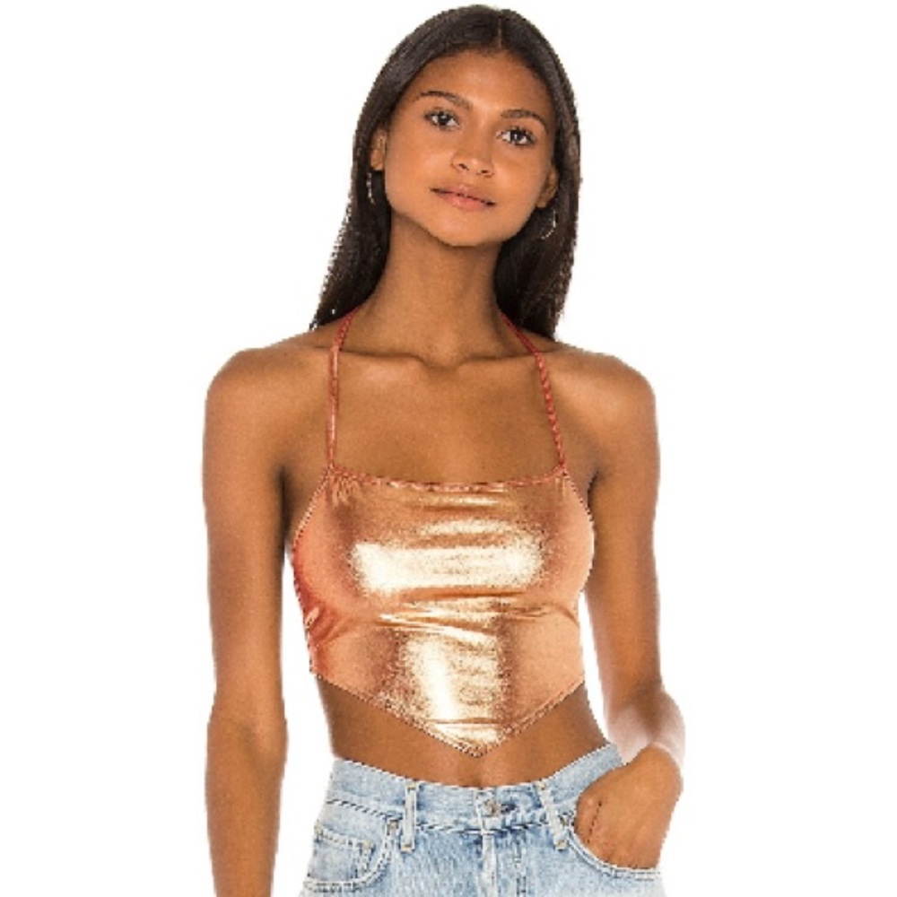 Superdown Jarae Halter Crop Top